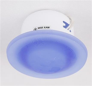 Oprawa stropowa okrągła szklana niebieska do pokoju