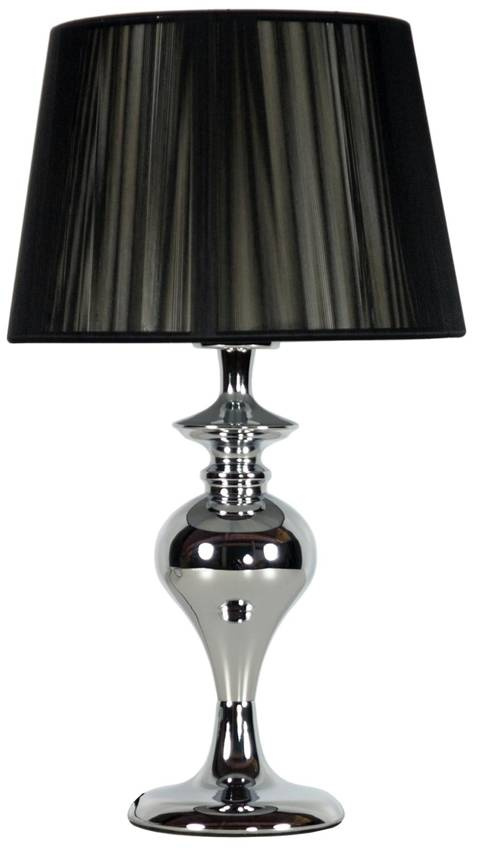 Lampka nocna Gillenia czarna z abażurem nowoczesna E27