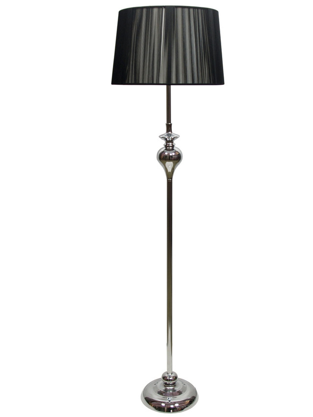 Lampa podłogowa Gillenia z abażurem do salonu 1-punktowa E27