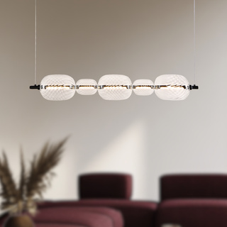 Lampa wisząca Playa szklana nad stół potrójna transparentna LED 3000K