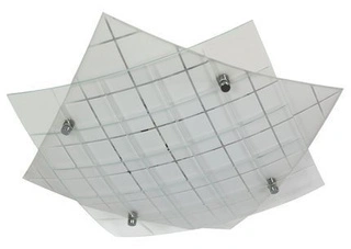 Plafon LED Dublos kwadratowy 31 cm 6200-6500K szkło biały IP20