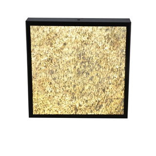 Plafon Luxan kwadratowy 29 cm czarny fornir kamienny 28W LED 4000K