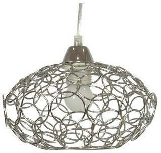 Lampa wisząca Pinia metalowa pojedyncza srebrna do salonu E27