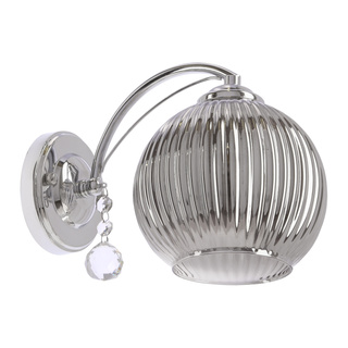Kinkiet Sierra szklany kula chromowa do salonu 1xE27 lampa ścienna