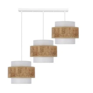 Lampa wisząca z abażurami Cork potrójna nowoczesna do jadalni