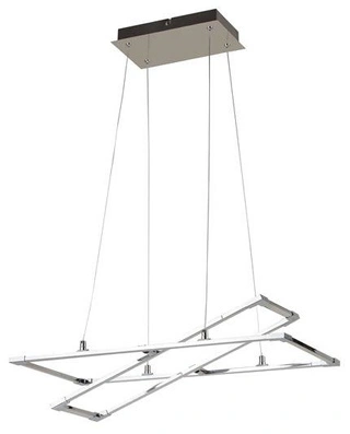 Lampa wisząca Apeti Kseros srebrna LED nowoczesna do salonu nad stół