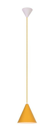 Lampa wisząca Voss Ledea żółta stożek metalowa do kuchni nad stół E27 1-płomienna