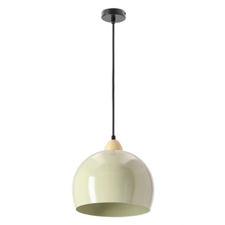 Lampa wisząca Monroe kula do salonu zielona E27 klosz aluminiowy