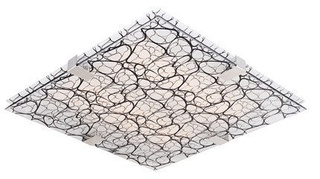 Plafon LED Fiera kwadratowy 31 cm czarno-srebrny klasyczny