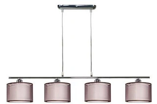 Lampa wisząca z abażurami Piano chromowa potrójna do salonu