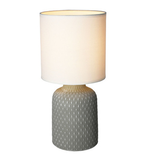 Lampka nocna Iner szara z abażurem skandynawska Candellux