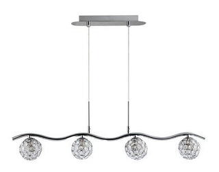 Lampa wisząca Starlet kula 4-punktowa chrom do salonu nad stół G9