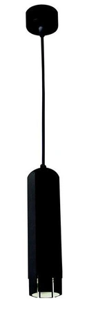Lampa wisząca tuba czarna metalowa regulowana nad stół GU10 LED