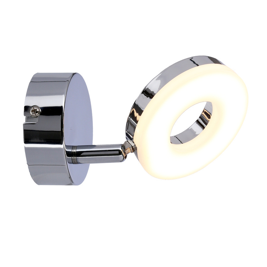 Lampa ścienna kinkiet 1X5W LED chrom THEMA 91-60761 w aranżacji