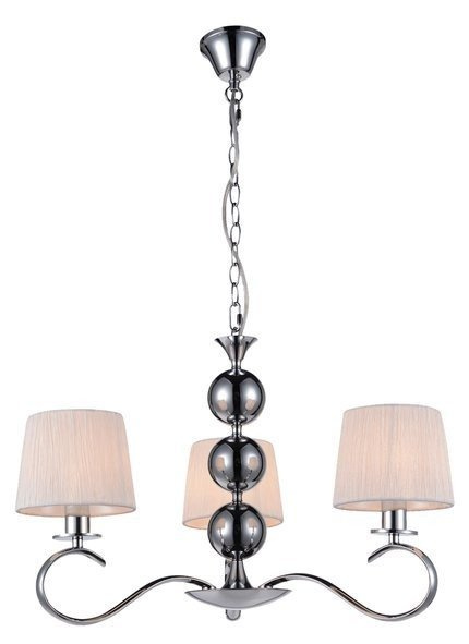 Lampa wisząca chrom/biała żyrandol Clara 33-21618