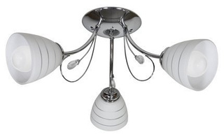 Lampa sufitowa Simpli ze szklanymi kloszami 3-punktowa do salonu