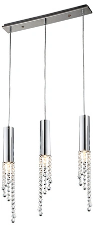 Lampa wisząca 3xGU10 + LED 3x3W chromowa ciepły Duero 33-25272-Z