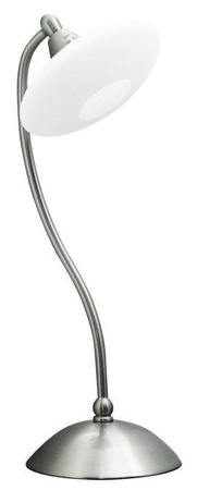 Lampka nocna Elisa metalowa satyna nikiel z białym kloszem Candellux