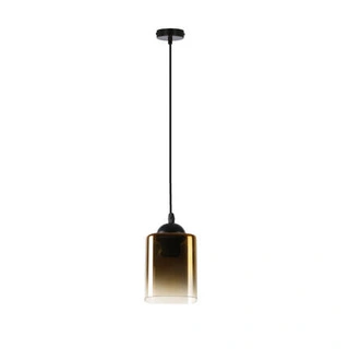 Lampa wisząca Serena szklana czarno złota pojedyncza do salonu E27