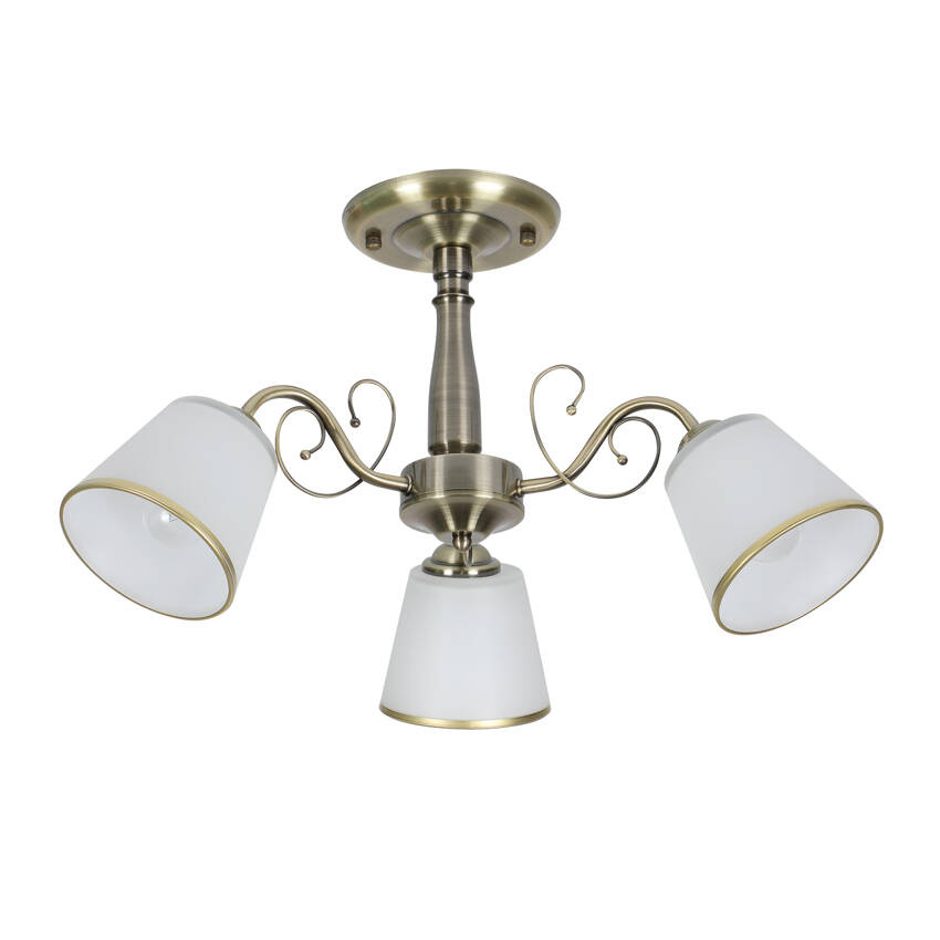 Lampa sufitowa Losanna ze szklanymi kloszami 3-punktowa do salonu