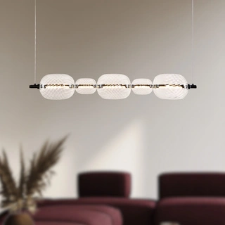 Lampa wisząca Playa szklana nad stół potrójna transparentna LED 3000K
