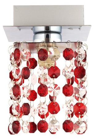 Lampa sufitowa Classic kwadratowa 1-punktowa do salonu metalowa