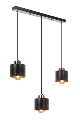 Lampa wisząca czarna 3xE27 Olena 33-79022
