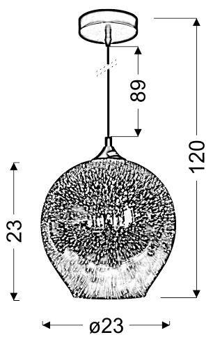 Lampa sufitowa Candellux Galactic 31-51295 detal klosza