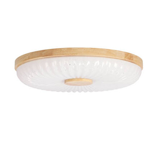 Plafon LED Tart kwadratowy 38 cm do przedpokoju 24W 4000K biały drewniany
