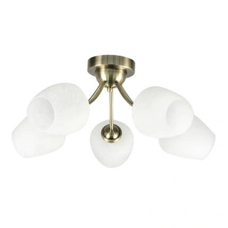 Lampa sufitowa Zina ze szklanymi kloszami 5-punktowa do salonu
