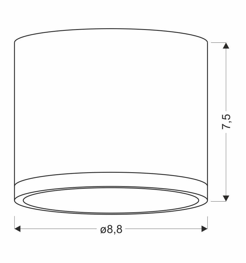 Zbliżenie na detal lampy Tuba Candellux 2275949