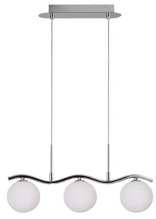 Lampa wisząca Ramon szklane kule potrójna chrom do salonu nad stół