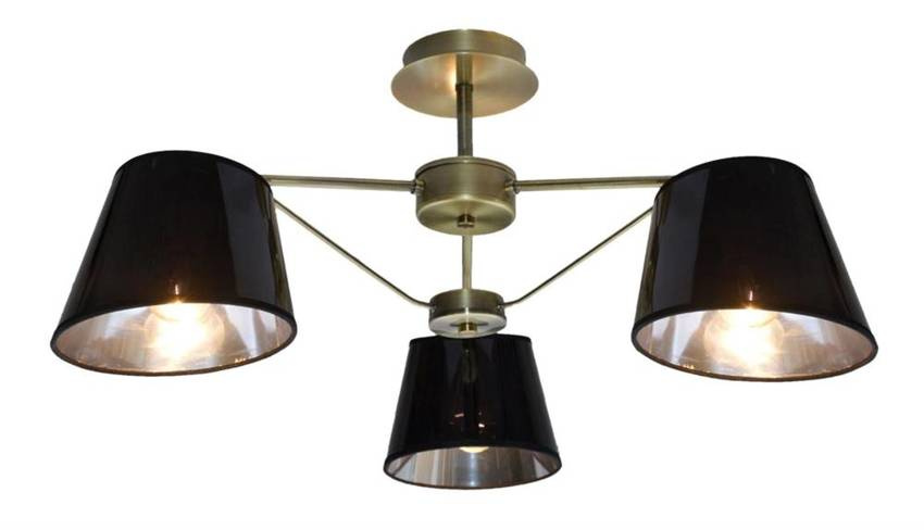 Lampa sufitowa Cortez z abażurami 3-punktowa do salonu