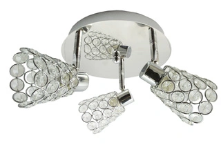 Lampa sufitowa Glossy oprawa regulowana 3-punktowa do salonu metalowa