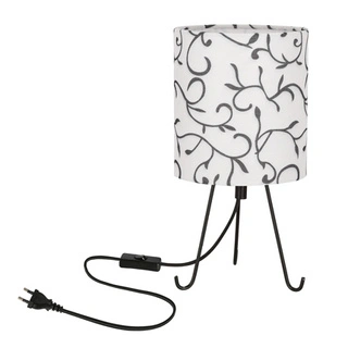 Lampka nocna Smally metalowa z abażurem biała E14 lampka stołowa