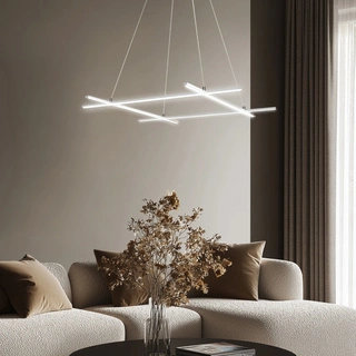 Lampa wisząca Led ANDROS 4-punktowa – geometryczny kształt - designerska lampa do salonu 4000K