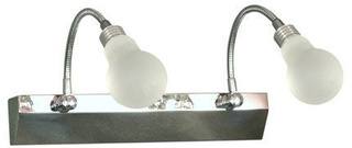 Kinkiet Acrylic podwójny regulowany chrom biały LED do łazienki nad lustro