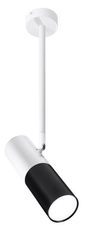 Lampa wisząca tuba regulowana biało-czarna 1xGU10 Candellux