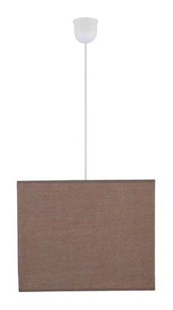 Lampa wisząca z abażurem Basic brązowa kwadratowa do salonu