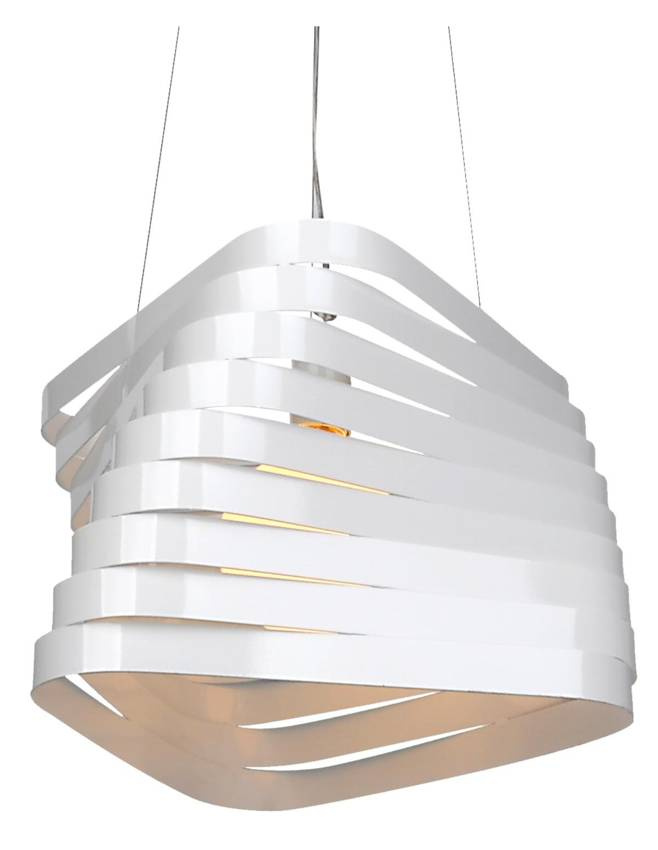 Lampa wisząca Bizo metalowa biała do salonu nad stół 1xE27 Candellux