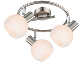 Lampa sufitowa Mauro spot ze szklanymi kloszami regulowana 3-punktowa