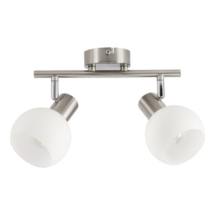 Lampa sufitowa Novo listwa ze szklanymi kloszami 2-punktowa do salonu