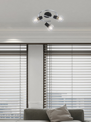 Lampa sufitowa OSLO reflektor regulowana 3-punktowa metalowa