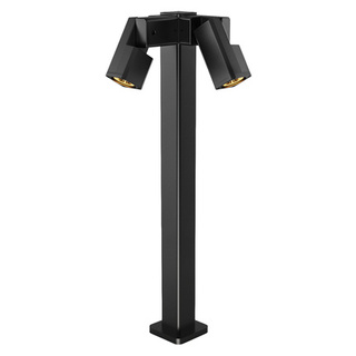 Lampa ogrodowa stojąca Salvia czarna 80 cm IP65 GU10 2x35W latarnia zewnętrzna