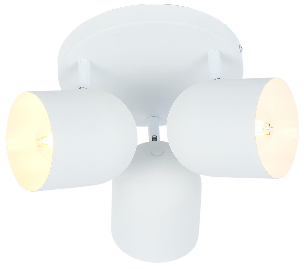 Lampa sufitowa Azuro okrągła regulowana 3-punktowa do kuchni metalowa
