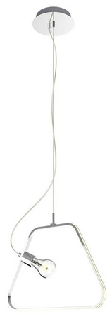 Lampa wisząca Ikaria trapez srebrna do salonu LED zintegrowany E27