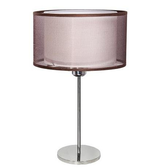 Lampka nocna Piano z abażurem srebrna 3-płomienna stołowa