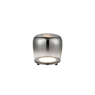 Lampka nocna Berloz szklana LED nowoczesna miedź 17 cm