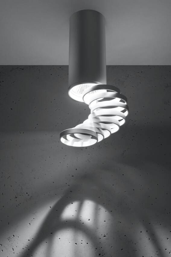 Montaż lampy tuba sufitowa 20cm biała pierścienie 2282725