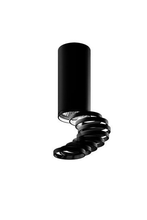 Lampa sufitowa tuba czarna regulowana metalowa GU10 natynkowa